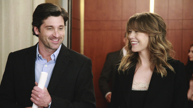 GREY'S ANATOMY - "White Wedding" - As Callie and Arizona's wedding approaches, the couple quickly realize that the day they've been looking forward to is not turning out the way they'd envisioned. Meanwhile Alex continues to make the other residents jealous as he appears to be the top contender for Chief Resident, Meredith and Derek make a decision that will change their lives forever, and Dr. Perkins presents Teddy with a very tempting proposition, on Grey's Anatomy," THURSDAY, MAY 5 (9:00-10:01 p.m., ET) on the ABC Television Network. (ABC/RICHARD CARTWRIGHT)PATRICK DEMPSEY, ELLEN POMPEO