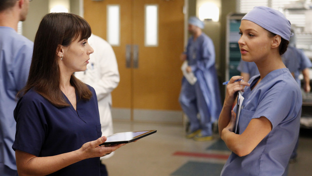 GREY'S ANATOMY - "Walking on a Dream" - The Seattle Grace doctors are on edge when a new medical professional enters the hospital; Arizona struggles with the emotional and physical pain of a phantom limb; and while battling pregnancy hormones, an overly-emotional Meredith is confronted with her worst fear, on "Grey's Anatomy," THURSDAY, JANUARY 24 (9:00-10:02 p.m., ET) on the ABC Television Network. (ABC/KELSEY MCNEAL)JAMES PICKENS JR., CONSTANCE ZIMMER, CAMILLA LUDDINGTON