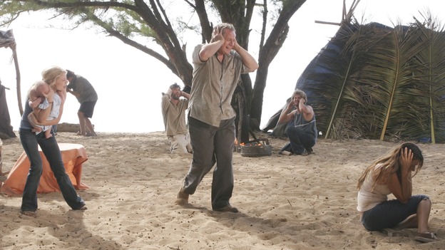 LOST -- "Live Together, Die Alone" - After discovering something odd just offshore, Jack and Sayid come up with a plan to confront "The Others" and hopefully get Walt back. Meanwhile, Eko and Locke come to blows as Locke makes a potentially cataclysmic decision regarding the "button" and the hatch, on the season finale of "Lost," WEDNESDAY, MAY 24 (9:00-11:00 p.m., ET), on the ABC Television Network. (ABC/MARIO PEREZ)EMILIE de RAVIN, SAM ANDERSON