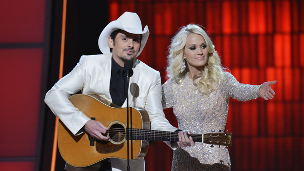 THE 46TH ANNUAL CMA AWARDS - THEATRE - "The 46th Annual CMA Awards" airs live THURSDAY, NOVEMBER 1 (8:00-11:00 p.m., ET) on ABC live from the Bridgestone Arena in Nashville, Tennessee. (ABC/KATHERINE BOMBOY-THORNTON)BRAD PAISLEY, CARRIE UNDERWOOD