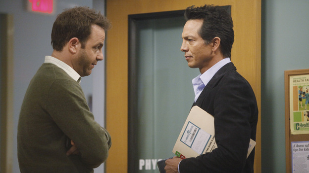 PRIVATE PRACTICE - "Too Much" - Sam finds his estranged sister, Corinne, in jail, heavily medicated and near-catatonic, and brings her to Sheldon for help; Erica begins secret treatments for her cancer and refuses to let Cooper and Charlotte tell Mason; Cooper, Pete and Addison treat the baby of a drug addict; and things between Violet and Scott continue to heat up in the bedroom, "on ABC's "Private Practice" THURSDAY, FEBRUARY 9 (10:02-11:00 p.m., ET) on the ABC Television Network. (ABC/VIVIAN ZINK)BENJAMIN BRATT, PAUL ADELSTEIN