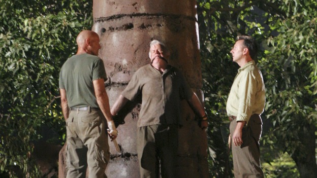 LOST - "The Brig" - A newly focused Locke breaks away from "The Others" in an attempt to persuade Sawyer to help rid them of a great nemesis that has caused nothing but pain in both of their lives. Meanwhile, a new island inhabitant discloses some shocking information about Oceanic Flight 815, on "Lost," WEDNESDAY, MAY 2 (10:00-11:00 p.m., ET), on the ABC Television Network. (ABC/MARIO PEREZ)TERRY O'QUINN, KEVIN TIGHE, MICHAEL EMERSON