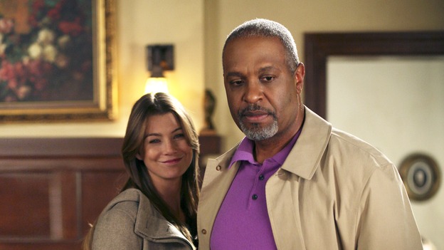 GREY'S ANATOMY - "Staring at the Sun" - The O'Malley Family visits George at the hospital, Meredith is determined to have a more positive outlook on life, Derek and Addison strive for a civil relationship, and Richard endeavors to reunite with his wife, Adele, on "Grey's Anatomy," THURSDAY, NOVEMBER 16 (9:00-10:01 p.m., ET) on the ABC Television Network. (ABC/KAREN NEAL)ELLEN POMPEO, JAMES PICKENS, JR., KATE BURTON