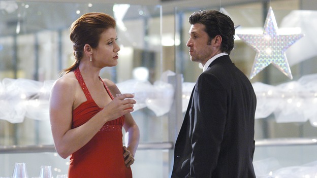 GREY'S ANATOMY - In the first hour of part two of the season finale of ABC's "Grey's Anatomy" -- "Deterioration of the Fight or Flight Response" -- Izzie and George attend to Denny as the pressure increases to find him a new heart, Cristina suddenly finds herself in charge of an ER, and Derek grapples with the realization that the life of a friend is in his hands. In the second hour, "Losing My Religion," Richard goes into interrogation mode about a patient's condition, Callie confronts George about his feelings for her, and Meredith and Derek meet about Doc. Part two of the season finale of "Grey's Anatomy" airs MONDAY, MAY 15 (9:00-11:00 p.m., ET) on the ABC Television Network. (ABC/GALE ADLER)KATE WALSH, PATRICK DEMPSEY