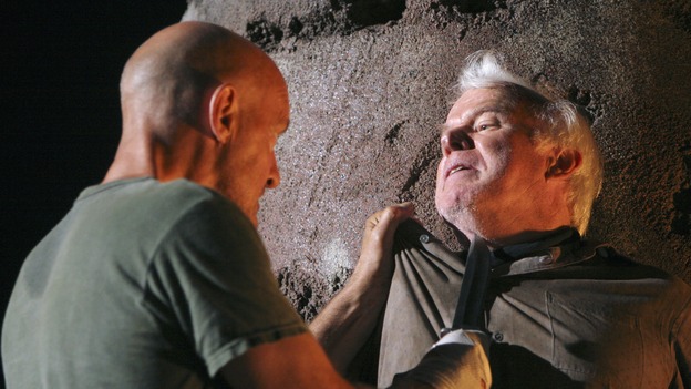 LOST - "The Brig" - A newly focused Locke breaks away from "The Others" in an attempt to persuade Sawyer to help rid them of a great nemesis that has caused nothing but pain in both of their lives. Meanwhile, a new island inhabitant discloses some shocking information about Oceanic Flight 815, on "Lost," WEDNESDAY, MAY 2 (10:00-11:00 p.m., ET), on the ABC Television Network. (ABC/MARIO PEREZ)TERRY O'QUINN, KEVIN TIGHE