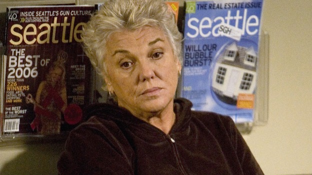 GREY'S ANATOMY - "Sympathy for the Devil" - Derek's mother, Carolyn, visits Seattle Grace and finds herself waiting around a lot, on "Grey's Anatomy," THURSDAY, JANUARY 15 (9:00-10:01 p.m., ET) on the ABC Television Network. (ABC/RANDY HOLMES) TYNE DALY