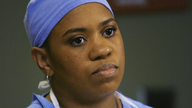 GREY'S ANATOMY - "Elevator Love Letter" - Dr. Miranda Bailey lectures the doctors on being there to support Izzie, who just got out of a successful, risky surgery to remove cancerous growths from her brain, on "Grey's Anatomy," THURSDAY, MARCH 26 (9:00-10:02 p.m., ET) on the ABC Television Network. (ABC/SCOTT GARFIELD) CHANDRA WILSON