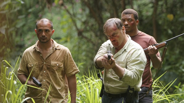 LOST - Awarded the 2005 Emmy and 2006 Golden Globe for best drama series, and a 2007 Golden Globe nomination for best drama series and best actress for Evangeline Lilly, "Lost" returns for the second act of its third season of action-packed mystery and adventure -- that will continue to bring out the very best and the very worst in the people who are lost -- WEDNESDAY, FEBRUARY 7 (10:00-11:00 p.m., ET), on the ABC Television Network. In the return episode, "Not in Portland," Jack is in command as the fate of Ben's life literally rests in his hands. Meanwhile, Kate and Sawyer find an ally in one of "The Others," and Juliet makes a shocking decision that could endanger her standing with her people. (ABC/MARIO PEREZ)ARISTON GREEN, MICHAEL BOWEN, TEDDY WELLS