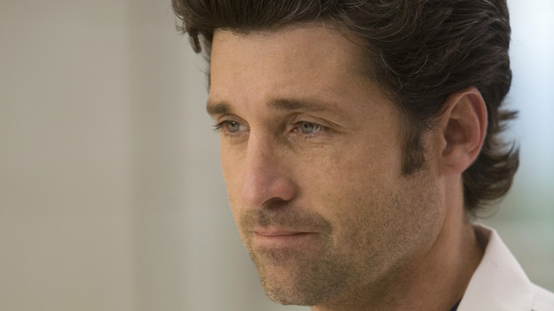 GREY'S ANATOMY - "Freedom" - On the two-hour season finale of "Grey's Anatomy," Meredith and Derek have one last shot at a successful outcome in their clinical trial, as the other surgeons work together to free a boy from a hardening block of cement. Meanwhile, Izzie helps Alex care for an ailing Rebecca, and Lexie discovers critical information about George's intern status, on "Grey's Anatomy," THURSDAY, MAY 22 (9:00-11:00 p.m., ET) on the ABC Television Network. (ABC/RANDY HOLMES)PATRICK DEMPSEY