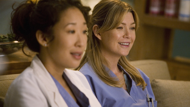 GREY'S ANATOMY - "Brave New World" - Meredith and Cristina discover the wonderful world of Dermatology, on "Grey's Anatomy," THURSDAY, OCTOBER 16 (9:00-10:01 p.m., ET) on the ABC Television Network. (ABC/RANDY HOLMES) SANDRA OH, ELLEN POMPEO
