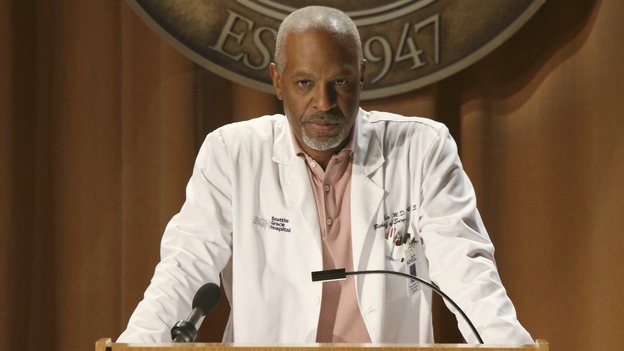 GREY'S ANATOMY - "Here Comes the Flood" - A plumbing leak becomes a deluge and wreaks havoc at Seattle Grace, as the Chief attempts to implement new teaching policies and George tries to retake his residency exam; meanwhile Derek hopes to move the roommates out of Meredith's house, to their surprise, on "Grey's Anatomy," THURSDAY, OCTOBER 9 (9:00-10:01 p.m., ET) on the ABC Television Network. (ABC/DANNY FELD)JAMES PICKENS JR.